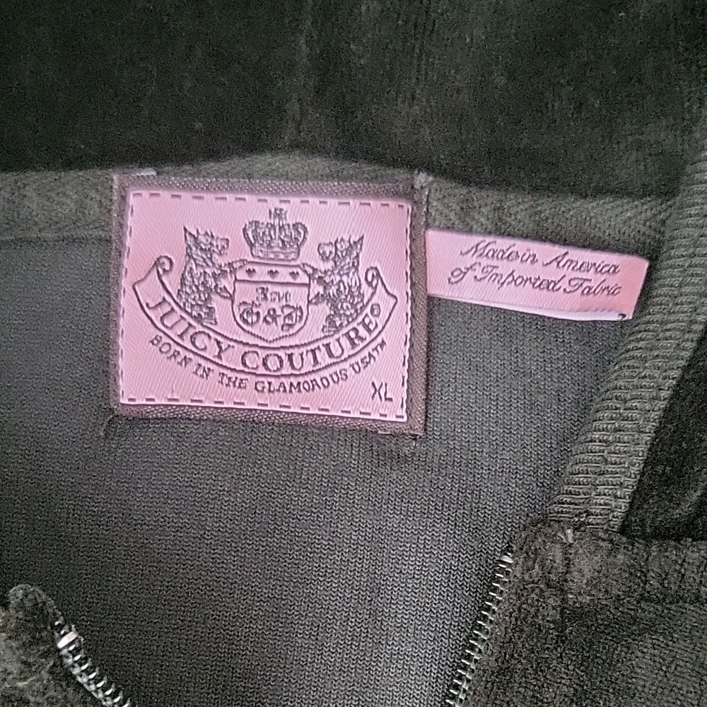 Juicy Couture Dark Olive Velour Set - Picture 2 of 7